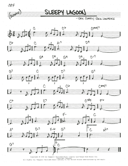page one of Sleepy Lagoon (Real Book – Melody & Chords)
