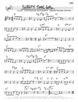 page one of Sleepy Time Gal (Real Book – Melody & Chords)