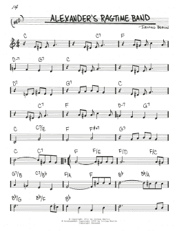 page one of Alexander's Ragtime Band (Real Book – Melody & Chords)