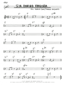 page one of I'm Coming Virginia (Real Book – Melody & Chords)