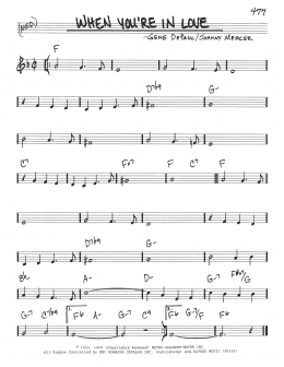 page one of When You're In Love (Real Book – Melody & Chords)