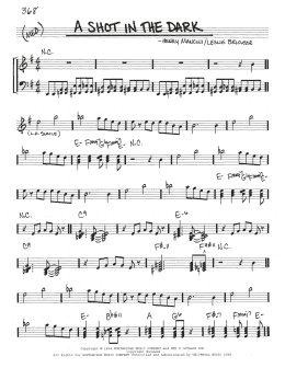 page one of A Shot In The Dark (Real Book – Melody & Chords)