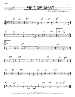 page one of Ain't She Sweet (Real Book – Melody & Chords)