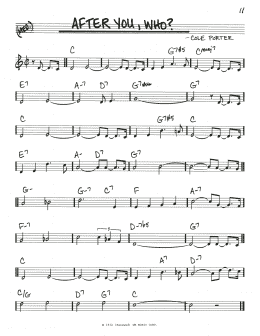 page one of After You, Who? (Real Book – Melody & Chords)