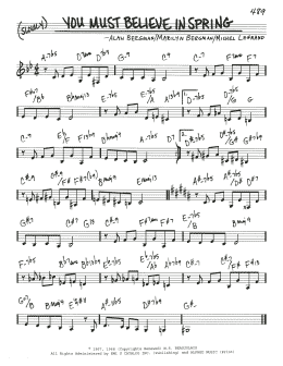 page one of You Must Believe In Spring (Real Book – Melody & Chords)