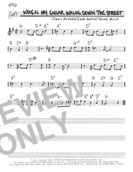 page one of When My Sugar Walks Down The Street (Real Book – Melody & Chords)
