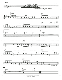 page one of Undecided (Real Book – Melody & Chords)
