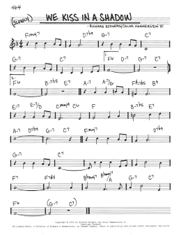 page one of We Kiss In A Shadow (Real Book – Melody & Chords)