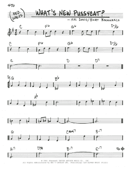 page one of What's New Pussycat? (Real Book – Melody & Chords)