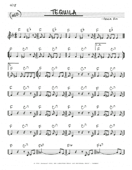 page one of Tequila (Real Book – Melody & Chords)