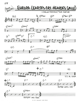 page one of Europa (Real Book – Melody & Chords)