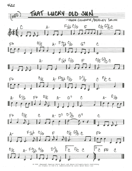 page one of That Lucky Old Sun (Real Book – Melody & Chords)