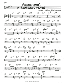 page one of (Theme From) A Summer Place (Real Book – Melody & Chords)