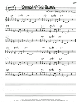 page one of Swingin' The Blues (Real Book – Melody & Chords)