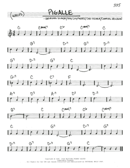 page one of Pigalle (Real Book – Melody & Chords)