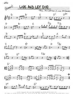 page one of Live And Let Die (Real Book – Melody & Chords)