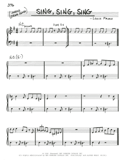 page one of Sing, Sing, Sing (Real Book – Melody & Chords)