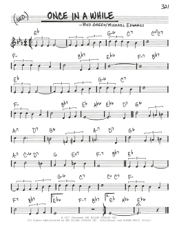page one of Once In A While (Real Book – Melody & Chords)