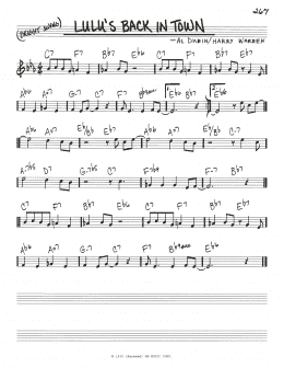 page one of Lulu's Back In Town (Real Book – Melody & Chords)