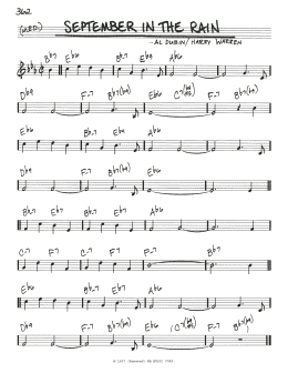 page one of September In The Rain (Real Book – Melody & Chords)