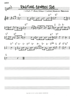 page one of Ragtime Cowboy Joe (Real Book – Melody & Chords)