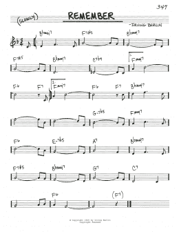 page one of Remember (Real Book – Melody & Chords)