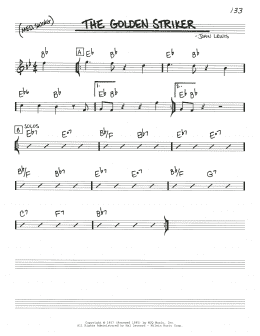 page one of The Golden Striker (Real Book – Melody & Chords)