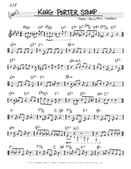 page one of King Porter Stomp (Real Book – Melody & Chords)
