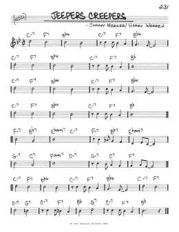 page one of Jeepers Creepers (Real Book – Melody & Chords)