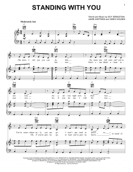 page one of Standing With You (Piano, Vocal & Guitar Chords (Right-Hand Melody))