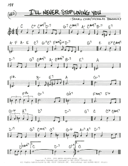 page one of I'll Never Stop Loving You (Real Book – Melody & Chords)