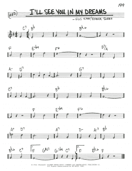 page one of I'll See You In My Dreams (Real Book – Melody & Chords)