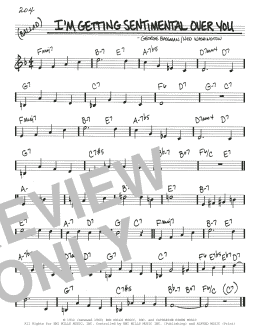 page one of I'm Getting Sentimental Over You (Real Book – Melody & Chords)