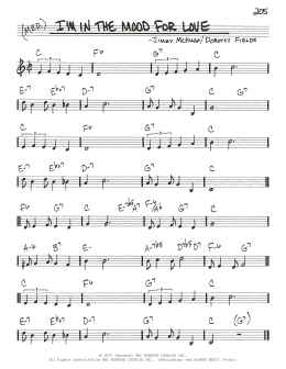page one of I'm In The Mood For Love (Real Book – Melody & Chords)
