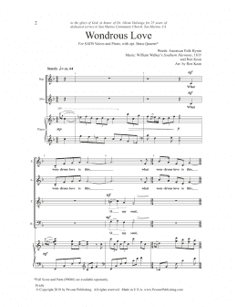 page one of Wondrous Love (SATB Choir)