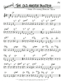 page one of The Old Master Painter (Real Book – Melody & Chords)