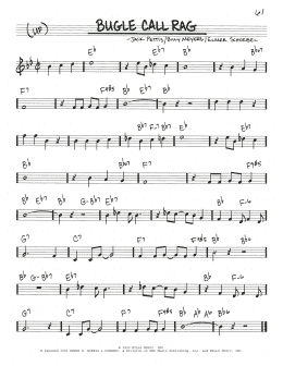 page one of Bugle Call Rag (Real Book – Melody & Chords)