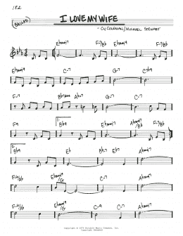 page one of I Love My Wife (Real Book – Melody & Chords)