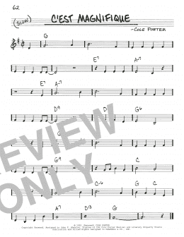 page one of C'est Magnifique (Real Book – Melody & Chords)