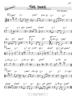 page one of The Duke (Real Book – Melody & Chords)