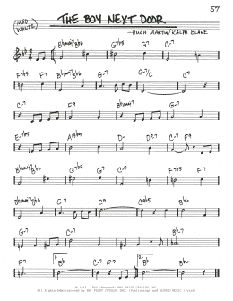 page one of The Boy Next Door (Real Book – Melody & Chords)