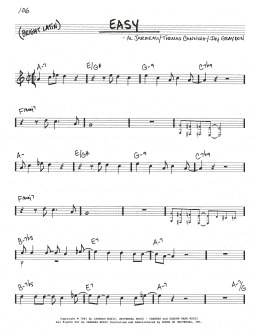 page one of Easy (Real Book – Melody & Chords)