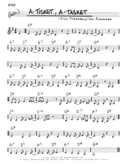 page one of A-Tisket, A-Tasket (Real Book – Melody & Chords)