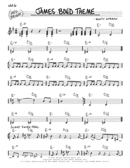 page one of James Bond Theme (Real Book – Melody & Chords)