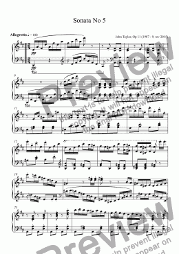 page one of Sonata No 5