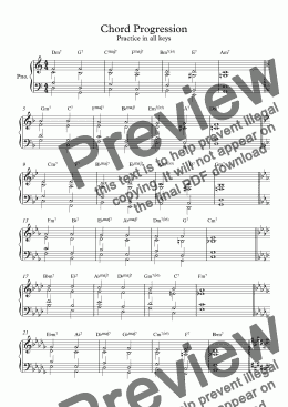 page one of Chord Progression - Piano