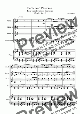 page one of Ponteland Pastorale - Score and parts