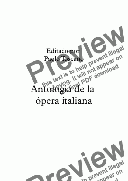page one of Antologia de la opera italiana 