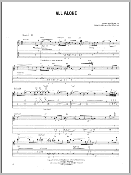 page one of All Alone (Guitar Tab)