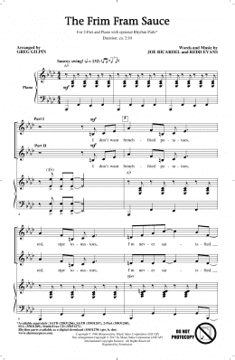 page one of The Frim Fram Sauce (2-Part Choir)